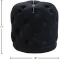 thumbnail image 3 of Meridian Furniture Harper Contemporary Velvet Ottoman/Stool in Black, 3 of 4