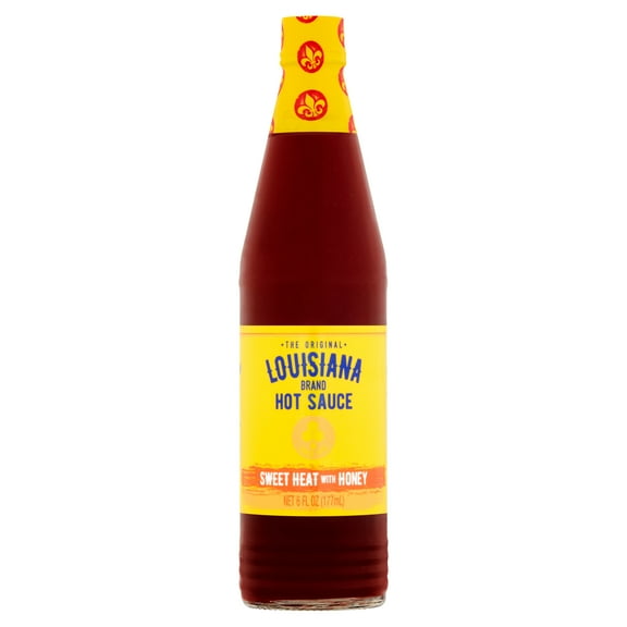 The Original Louisiana Brand Hot Sauce, Sweet Heat with Honey Hot Sauce, 6 fl oz Bottle