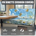 thumbnail image 4 of Yuyamidu Butterfly RV Dinette Cushion Covers Daisy Camper Couch Seat Cushion Covers Camper Cushion Slipcovers Replacement Universal RV Couch Cushion Covers RV Accessories, Blue, 4 of 7