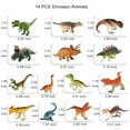 thumbnail image 2 of 14 Pcs Figures Toys Realistic Mini Dinosaurs Animal Figurines,Plastic Learning Educational Playset Animal Themed Party Supplies Cake Topper Ornaments for Easter Egg Birthday Christmas, 2 of 7