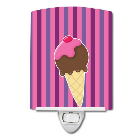 Caroline's Treasures BB9060CNL Ice Cream Cone Ceramic Night Light, 6x4x3", multicolor