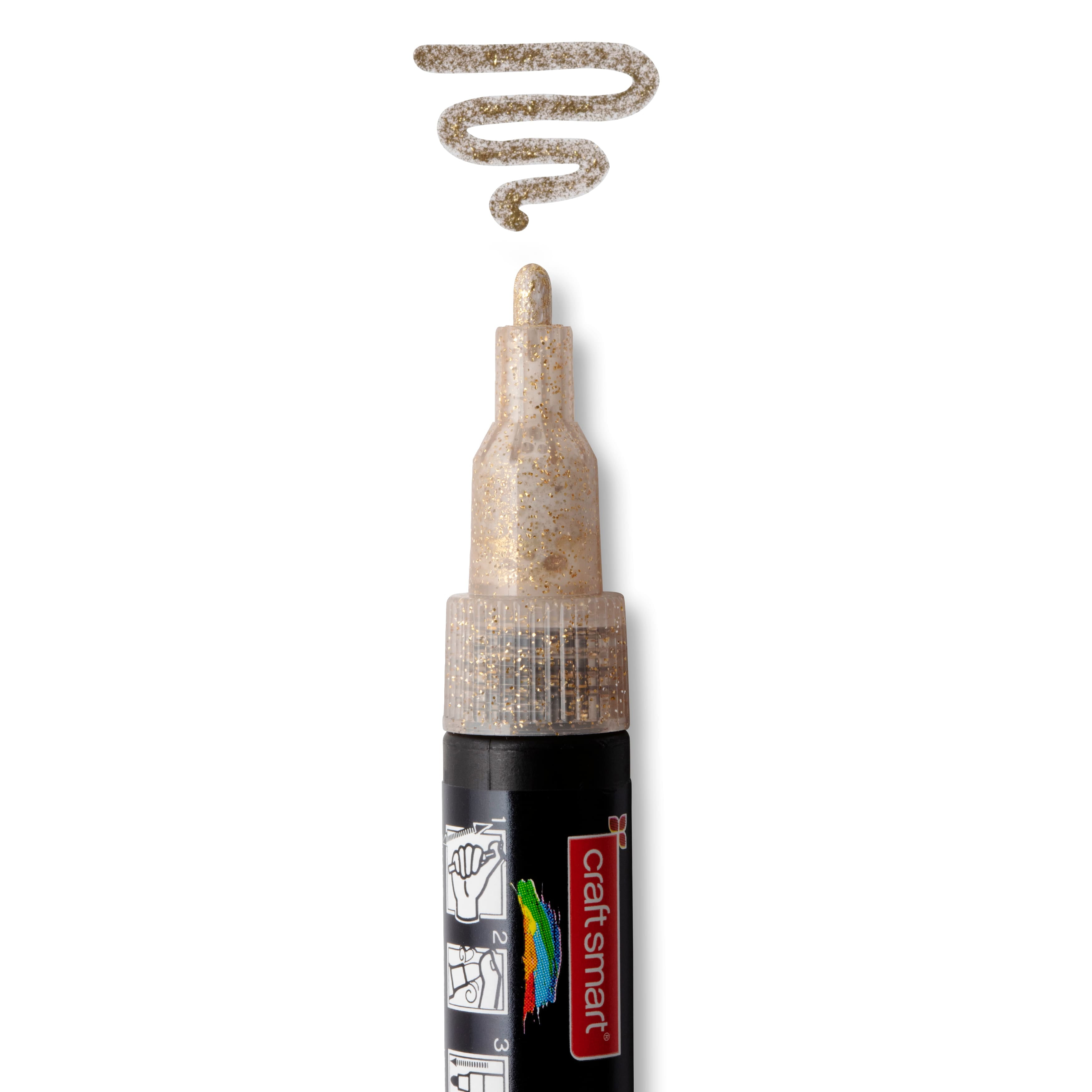 Craft Smart Glitter Tip Multi-Surface Premium Paint Pen - M (Medium)