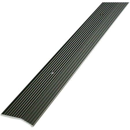 - M-D 43854 Wide Fluted Carpet Trim, 36 in L x 1-3/8 in W, Aluminum, Pewter