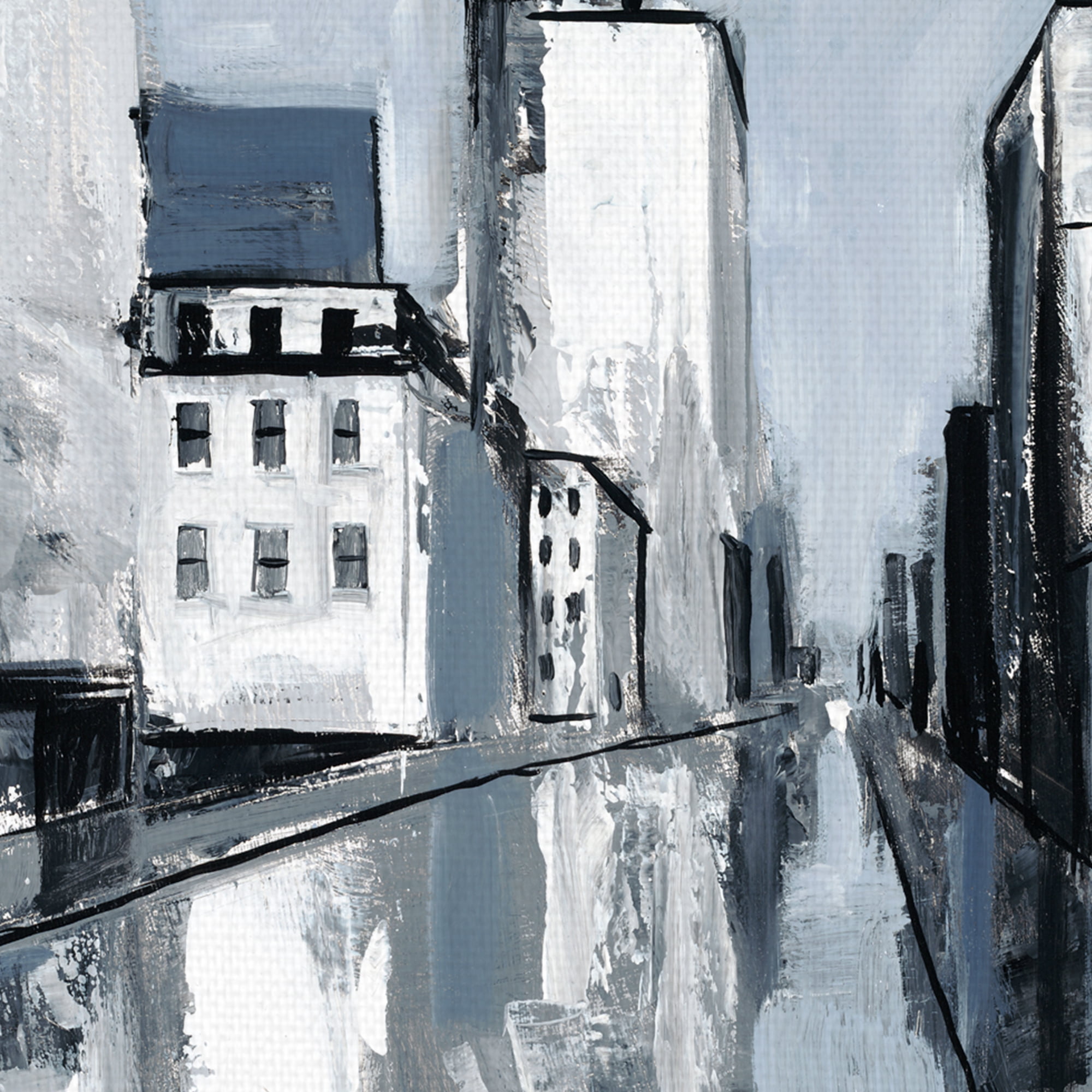 Reflected City by Shawn Mackey City Street Canvas Art