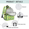 thumbnail image 4 of Green Dinosaurs Cacti Hearts Cute School Backpack Bag for School with Padded Back and Adjustable Shoulder Straps 15.25"x11.5"x5.25", 4 of 5