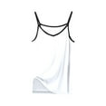 thumbnail image 2 of ALLLIST Summer Tops White V-Neck Cami Solid Sleeveless Tank Tops Tank Top for Women XL, 2 of 3