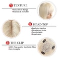 thumbnail image 2 of 14" Hair Topper with Bangs Clip in Top Extensions 200% Density Silk Base Top Hairpieces Straight Crown Wiglet for Thinning  Hair Women, 2 of 10