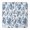 Blue Floral Leaf, variant on Blue Floral Leaf Pattern Square Fitted Tablecloth with Elastic Edge,Square Table Cover,Washable Elastic Table Cover for Home Kitchen Party Decor 34"x34"