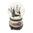 thumbnail image 3 of Roman 5.5" Cottage with Tree Glitter Silver Base 100mm Dome Plays I'll Be Home for Christmas, 3 of 6