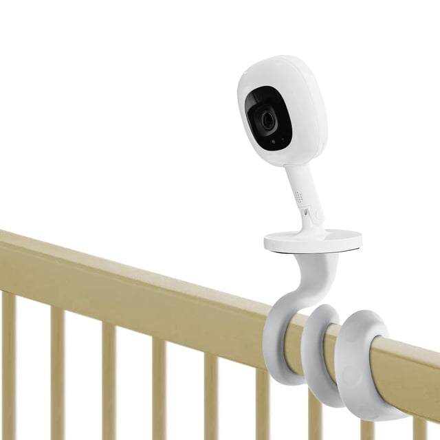 iTODOS Soporte para monitor de bebé compatible con Nanit Pro Smart Baby Monitor y soporte flexible, Arlo, soporte giratorio versátil sin herramientas ni daños en la pared, accesorio de viaje para moni