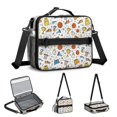 thumbnail image 5 of Basketball and Trophy White Pattern Insulated Lunch Bag with Shoulder Strap and Bottle Holder,Bento School Lunch Bag Box,11x9.5x3.5 Inches, 5 of 5