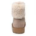 thumbnail image 6 of DSOLE Girls Boots Warm Faux Fur Ankle Warm Boots Side Zipper Lace Up Work Boot Combat Boots​ Beige 12 Little Kid, 6 of 6
