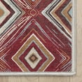 thumbnail image 5 of Well Woven Richard Tribal Diamond 2'3" x 7'3" Runner Rug Red, 5 of 7