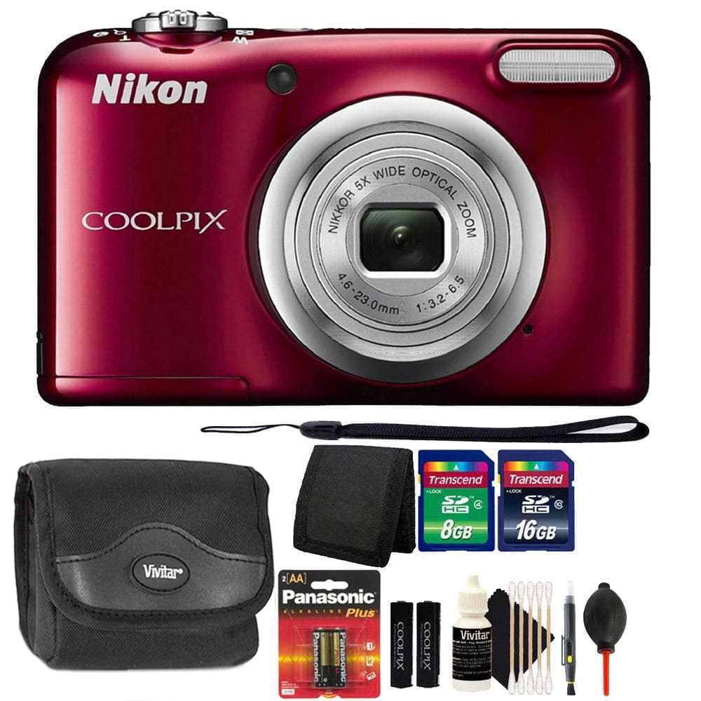 キナリ・ベージュ-Nikon - ☆SDカード付☆ NIKON COOLPIX A10 レッド