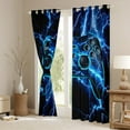 thumbnail image 3 of Feelyou 3D Gamepad Curtains Pack of 2 (42x84 Each) for Teens, Blue Lightning Curtains Blackout, Modern Video Game Bedroom Curtains, Blackout Curtains Home Decor, 3 of 6