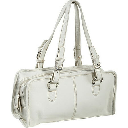 Amerileather Classy Belt Stitched Leather Satchel