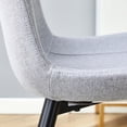 thumbnail image 4 of Light gray linen-cotton dining chair set with anti-slip feet for stable sitting during meals, 4 of 6