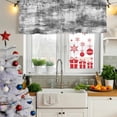 thumbnail image 5 of 2 Pack Valances for Window, Black Grey Ombre Short Curtains for Kitchen Bedroom Living Room, Gradient Abstract Art Vintage Rod Pocket Small Window Treatment Valance Drapes 54 x 18 Inch, 5 of 8