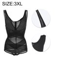thumbnail image 3 of Unique Bargains Women Shapewear Tummy Control Mesh Belt Full Bust Body Shaper Bodysuit 3XL Black, 3 of 7