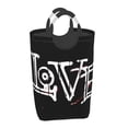 thumbnail image 5 of DouZhe 50L Rectangular Laundry Basket, Graffiti Writing Love Prints Waterproof Foldable Laundry Hamper with Aluminum Handles, 5 of 6