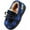 Royal Blue Buffalo Plaid, variant on NORTY Boys Girls Moccasin Slippers for Kids Slip-On House Shoes Flat Heel Medium Moc Toe Runs 2 Sizes Small