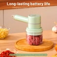 thumbnail image 6 of Xylobyte 2-in-1 Electric Hand Mixer, Electric Whisk, Mini Onion Chopper 10Oz, Small Cordless Hand Blender, 3 Speed Rechargeable Food Processor for Baby Food Maker, Green, 6 of 13