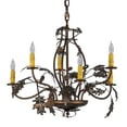 thumbnail image 4 of Meyda Tiffany 158572 Oak Leaf & Acorn 6 Light 28" Wide Taper Candle Style Chandelier -, 4 of 5