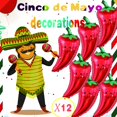 thumbnail image 2 of Globos de fiesta TTFdacai de chile 12 piezas, papel aluminio, 67 x 35 cm, 2 of 7