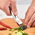 thumbnail image 4 of Cortador de cebollino trituradora de verduras de acero inoxidable accesorios de cocina 1 ud., 4 of 8