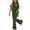 Army Green, variant on Girls Floral Clothing Set Teen 2 Piece Outfits Crewneck Oversized Short Sleeve Tops Flare Pants Sets School Loose Gray 9-10 Years