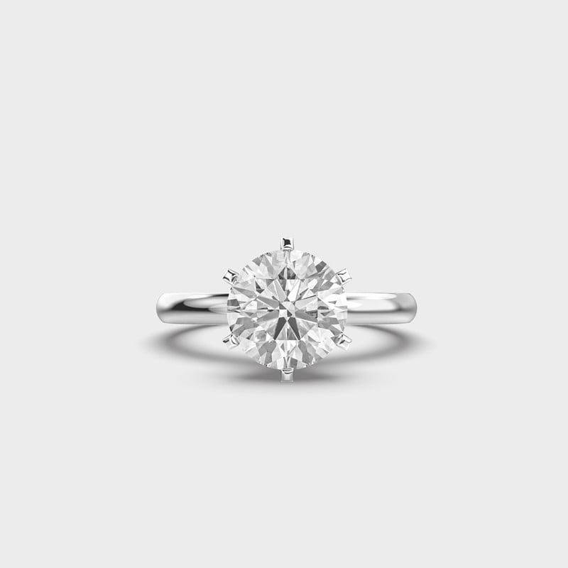 1 Carat Beautiful IGI Certified Lab Grown Diamond Engagement Ring for Women 10K White Gold | Round Cut Lab Created Solitaire Diamond Rings | Size 7 Diamond-Capitals