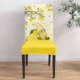 thumbnail image 4 of Stretch Dining Chair Covers Set of 6, Lemon Tree Summer Gnome Yellow Removable Dining Chair Protector Slipcovers for Kitchen Party Restaurant, 4 of 6