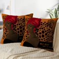 thumbnail image 4 of LALILO Throw Pillow Covers Beautiful Traditional African American Woman Cushion Cover 18" x 18", 2 Pack, 4 of 6