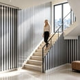 thumbnail image 6 of Silver Black Stripe Self-Adhesive Wallpaper Roll, 15.7" x 118" Peel and Stick Vinyl Wall Covering, Waterproof Removable Decorative Film for Kitchen Bedroom Rental, 6 of 6