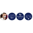 thumbnail image 2 of Darling Souvenir From The New Photo Wedding Custom Stickers 190 Pcs Chocolate Labels-Navy Blue, 2 of 2
