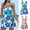 12Blue, variant on Plus Size Swimsuit for Women Swimdress Two-Piece Swimwear with Flared Skirt Bikini Bathing Suits Orange