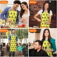 thumbnail image 4 of Yellow Bigfoot and Tree Pattern Apron-Garden Aprons for Women with Pockets-Cotton Linen Waterproof Kitchen Cooking Gardening Aprons Adjustable for Kitchen,Cooking,BBQ and Salon 33x27 Inch, 4 of 7