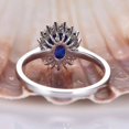 thumbnail image 6 of HeartsAndYou 1.3ct Natural Blue Sapphire Floral Promise Engagement Ring 14k SOLID White Gold, 6 of 9