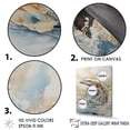 thumbnail image 3 of Designart "Beige And Gold Delightful Dolphins" Animals Dolphin Floater Framed Canvas Art Print, 3 of 5