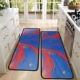thumbnail image 4 of Kitchen Rugs Sets Of 2,Blue Red Gold Marble Pattern Anti Fatigue Kitchen Mat Rugs Non Slip Washable,Decorative Kitchen Floor Mats for Kitchen,Sink,Laundry,17"x47"+17"x47", 4 of 5