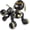 Black & Gold, variant on Ruko 18011 Robot Dog Toy, Smart Interactive Puppy with 30+ LED Faces, Remote & Gesture Control, Programmable Electronic Pet for Kids Ages 3–8, White & Gold