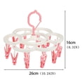 thumbnail image 3 of Bovemsi Organizer Rack Laundry Rack Strong Load Bearing 360 Rotation Foldable Anti Slip 16 Clips Clothes Drying Rack For Home Blue, 3 of 6