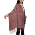 thumbnail image 3 of Women's Fashion Tassel Scarf, Vintage Bicycle Long Shawl, Lightweight and Warm, 3 of 9