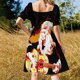 thumbnail image 5 of Su Majestad la Reina Isabel II - Foto profesional HD Vestido de manga corta Ropa femenina vestido elegante, 5 of 7
