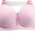 thumbnail image 4 of Womans Solid Color Comfortable Hollow Out Perspective Bra Underwear No Rims, 4 of 8