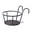 Noir, variante sur Support Suspendu pour Pot de Fleurs sur Rambarde, Panier pour Plantes de Balcon sur Clôture en Métal, Rail, Panier Suspendu en Fer Forgé pour Usage Intérieur Extérieur, Blanc