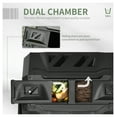 thumbnail image 6 of Tumbling Compost Bin Outdoor 360° Dual Chamber Rotating Composter 43 Gallon, Black, 6 of 9