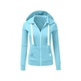 thumbnail image 2 of Womens Hoodie Sets 2 Piece Outfits, Sweatpants And Sweatshirt Set For Women Full Zip Jacket and Joggers Sportswear (Small, Blue 01), 2 of 5
