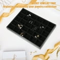 thumbnail image 3 of Unique Bargains 30 Grid Jewelry Tray Stackable Tray Showcase for Rings Earrings Necklace Bracelet Pendants Black, 3 of 8