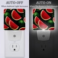 thumbnail image 2 of Watermelon LED Square Night Lights - Energy Efficient and Stylish Decor for Any Room | Set of 2 Dimmable Bedside Lamps with Touch Control and Auto Timer, 2 of 6
